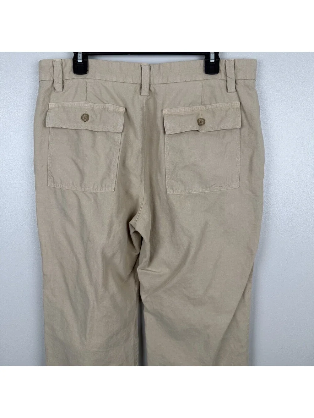 Banana Republic Linen Cotton Blend 78 Chinos Khaki Tan Mens 36x30